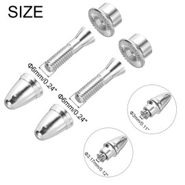 sourcing map Propeller Adapter RC Plane Airplane Spinners, 3/3.17mm Aperture and 6mm Output Axle Propeller Adapter Saver for Shaft Brushless Motor Speed Controllers, Pack of 6