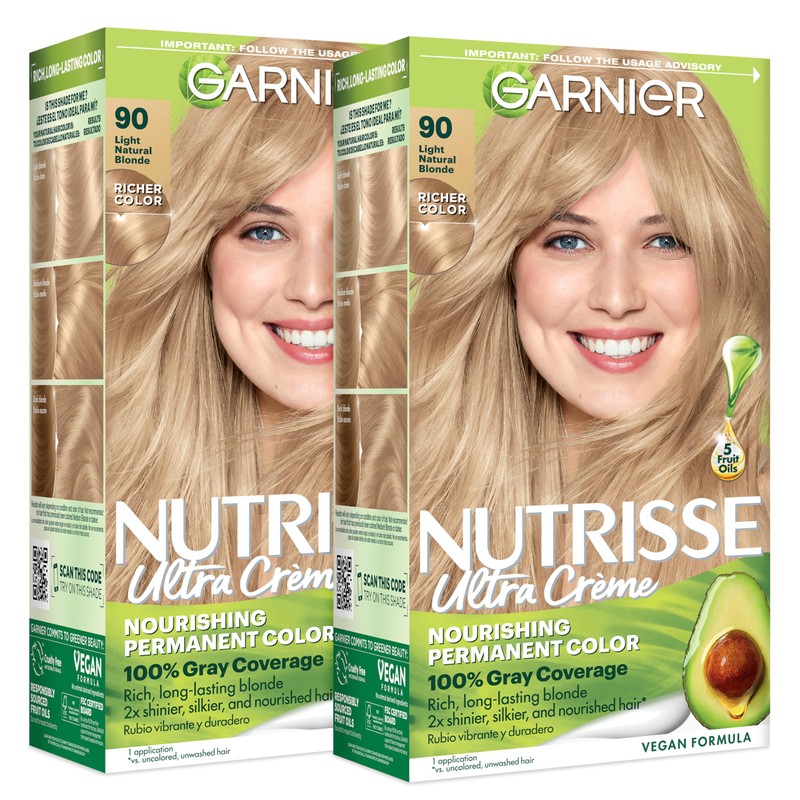 Garnier Nutrisse Tinte para el cabello, 90 Rubio Natural Claro