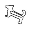 100pcs Dog Shape Paper Clips Creatively Cute Plated Metal Bookmark