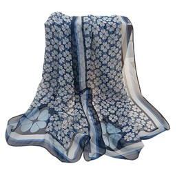 FAIRYGATE Schal Damen Blau Seidentuch Damen Schal Stola Halstuch Sommerschals Farbverlauf Stola Für Abendkleid Festlich Hochzeit Braut Seidenschal Schal Ganzjährig Einheitsgröße A4917