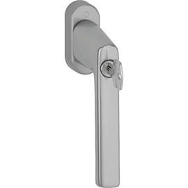 HOPPE VarioFit VK Lockable Window Handle 7 x 32 - 42 mm Lockable Window Handle with Key Aluminium Stainless Steel Effect