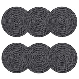 marysgift Placemats and Coaster Sets 6 Water Absorbent Drink Coasters Heat Resistant Woven Coasters for Office Dinning Room Kitchen Table,BD0198