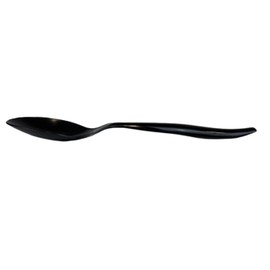 10" Heavy Duty Black Plastic Serving Spoons for Buffet, Catering, Party Supplies, Events and as Coffee Stirrer or Soup Ladle | DHG Professional 144 Count Elegant Disposable Serving Utensils