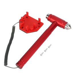 RATCHROLL Universal Car Safety Hammer Glasses Breaker Urgent Escape Tool Red ABS Steel