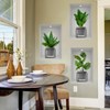 SMAOSTORE Wall Sticker, Green Plants, Potted Plants, Decorative Plants, Stylish,