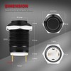 DaierTek 6pcs 12V Momentary Push Button Switch Waterproof Black Metal