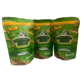 KANGKONG KING Crispy Spinach Chips, Original Flavor, 60g, Pack of 3