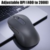 Wireless Mouse Black BT Or USB Receiver Silent Click Adjustable