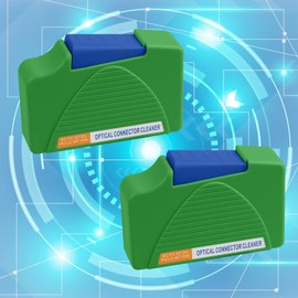 FYBOPTWU - 2 Pack FTTH Fibre Optic Cleaning Box - For FC & SC & LC End Surfaces & Optical Connectors - Over 500 Times Anti-Static Cleaning Swabs, Green