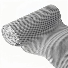 Drawer Liner, Shelf Liner, Non Slip, Non-Adhesive, 12" x 20' Gray