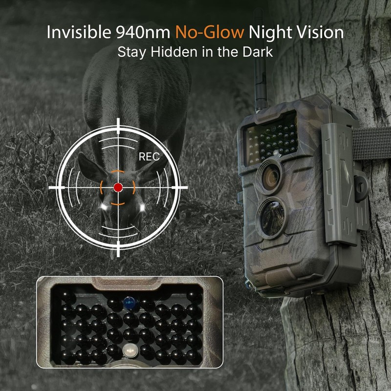 GardePro E6 WiFi Trail Camera (Non-Cellular), 64MP Photos, 1296P HD