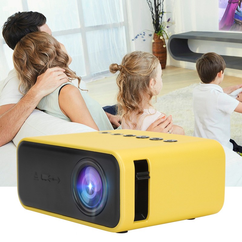 YT500 Mini Projector Portable Movie Projector with Audio and Video/USB/Memory