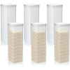 Suclain 6 Pcs Square Cracker Keeper Plastic Saltine Cracker Sleeve