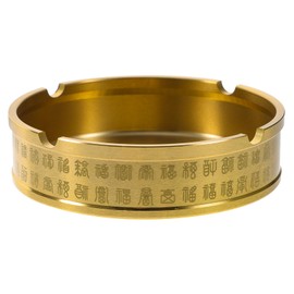 Cabilock Ash Tray Retro Vintage Brass Round Metal Ashtray House Ashtray Small Compact for Home Office