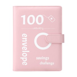 Money Saving Budget Planner, 100 Envelope Challenge Binders, A5 Budget Planner with Challengers Tracker and 25 Cards, Easy to Save, Money Saving Challenge for Offices, Home, School