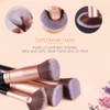 Makeup Brushes Set 18 Pieces Rose Gold Synthetic High Quality