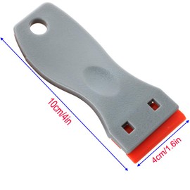 KILIGEN Professional Glass Cleaning Tools Pocket Scraper with Plastic Replacement Blades 20 Pcs for Creeper Sticker Gaskets and Glue Removal