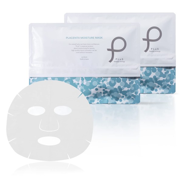 [Official Limited Pack Special Set] PLuS Placenta Moisture Mask 35 Pieces x 2 (Daily-Type Set of 2, 70 Sheets) Sheet Mask, Moisturizing, Tightening (Made in Japan)