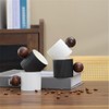 Xiaokangpao 4Pcs Ceramic Vertical Stripes Mini Cups,Easy to Clean,Espresso Cups