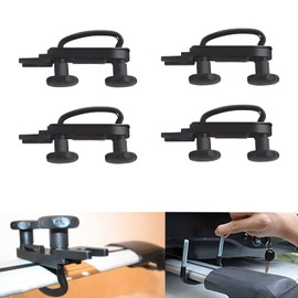 Lotcesfun Roof Box U-Bolt Clip Stainless Steel Universal Inner Width 83.5mm/3.3in,3.81 mm/1.5in Thick and Width is 3.3in/86mm Roof Rack Mounting Brackets Accessories with 8 Lock Nuts 2 Straps (4PCS)