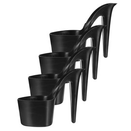 SUPVOX 4Pcs High Heel Shaped Planter: Unique Plastic Flower Pots with Stable Trangular Convex Points - Large Opening Design Decroative Succulent Planter for Office Decro