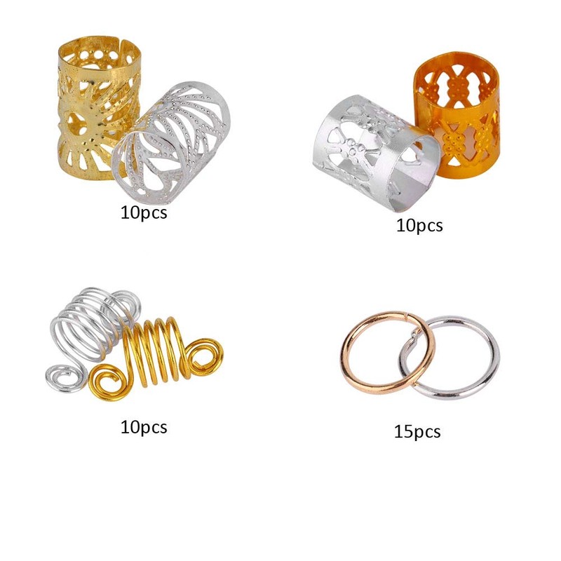 90 Piezas De Anillos De Trenza Para El Cabello, Accesorios