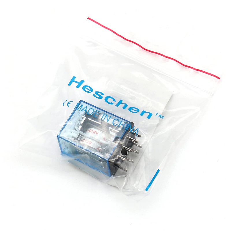 Heschen Gereral Purpose Relay MY2NJ 12VAC Coil 5A 24VDC/220VAC DPDT