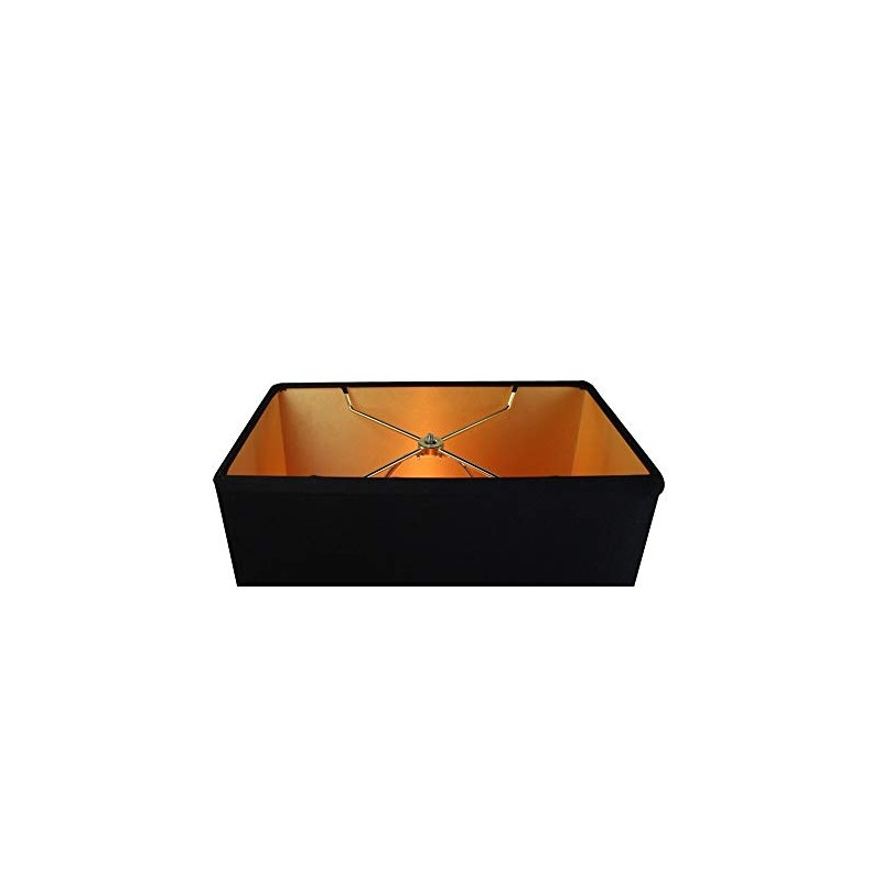 Black Rectangular Drum Hardback Lampshade (14x8) X 10 Modern Contemporary
