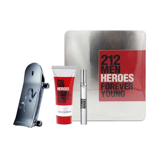 Carolina Herrera 212 Men Heroes Forever Young 3pcs set
