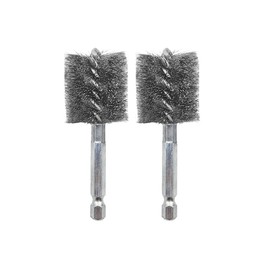WICKED Professional ID Copper Tube Pipe Cleaner Replacement Brushes (1” (2-Pack))
