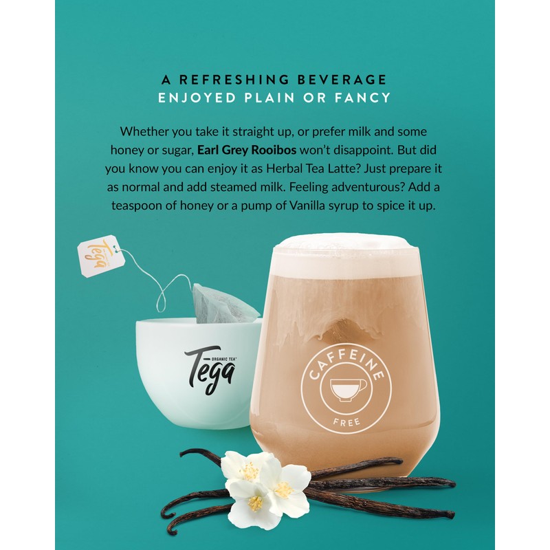 Tega Organic Earl Grey Rooibos Tea | Herbal Tea in