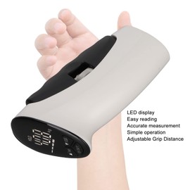 Asixxsix Handle Strength Tester, LED Display Car Measuring Electronic Hand Dynamometer Adjustable Grip Distance Digital Hand Grip Training Gauge for Sports Home School Clinic