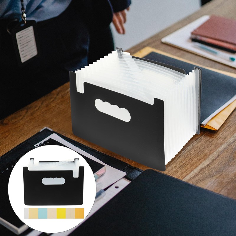 Operitacx Receipt Voucher Holder Organiser 13 Pockets Mini Accordion File