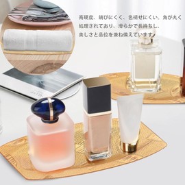 Hot Towel Tray, Set of 4, Cash Tray, Hot Towel Holder, Acrylic, Japanese Style, Minimalist Design, Durable, Stylish, Gold, Suitable for Restaurants, Hotels, Lodges, Homes, Etc. 7.1 x 3.1 inches (18 x