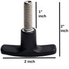 Wing T- Knob, 5/16-18 Thread-Head Diameter 2" - Male-Heavy Duty-Black