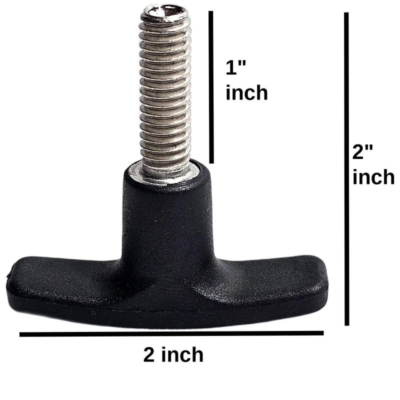 Wing T- Knob, 5/16-18 Thread-Head Diameter 2" - Male-Heavy Duty-Black