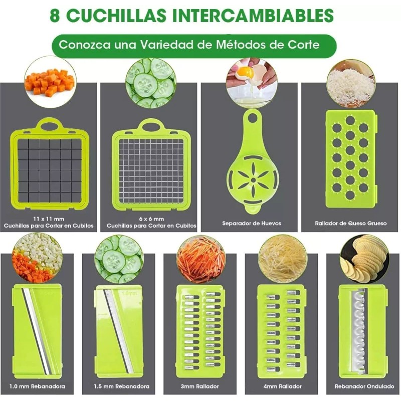 Bee Vibes Picadora De Verduras 12 En 1; Mandolina Con