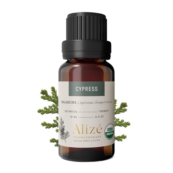 Alizé Cypress Essential Oil, USDA Certified Organic 100% Natural &