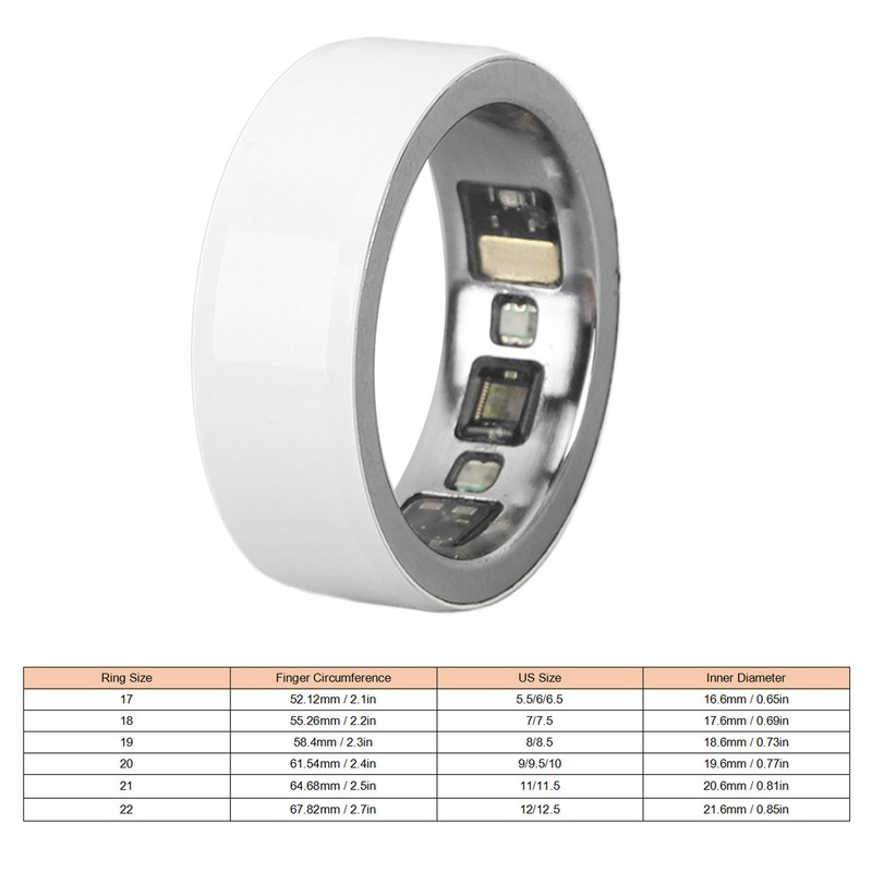 Health Tracker Smart Ring Bluetooth IPX8 Waterproof Rechargeable Smart Health