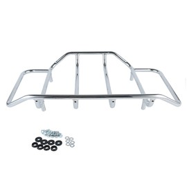 TCMT Motorcycles Chrome Luggage Rack Rail Tour Pack Carrier Trunk Top Fits for Harley Road King Glide Touring 1984-2022