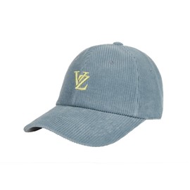 VARZAR Bazaar 3D Monogram Pigment Washing Corduroy Over Fit Ball Cap, 6 Colors, Unisex, Korean Hat, UV Protection, Deep, Small Face Effect, SNS Topic, Celebrity Wear, SKY, 56 to 60 cm