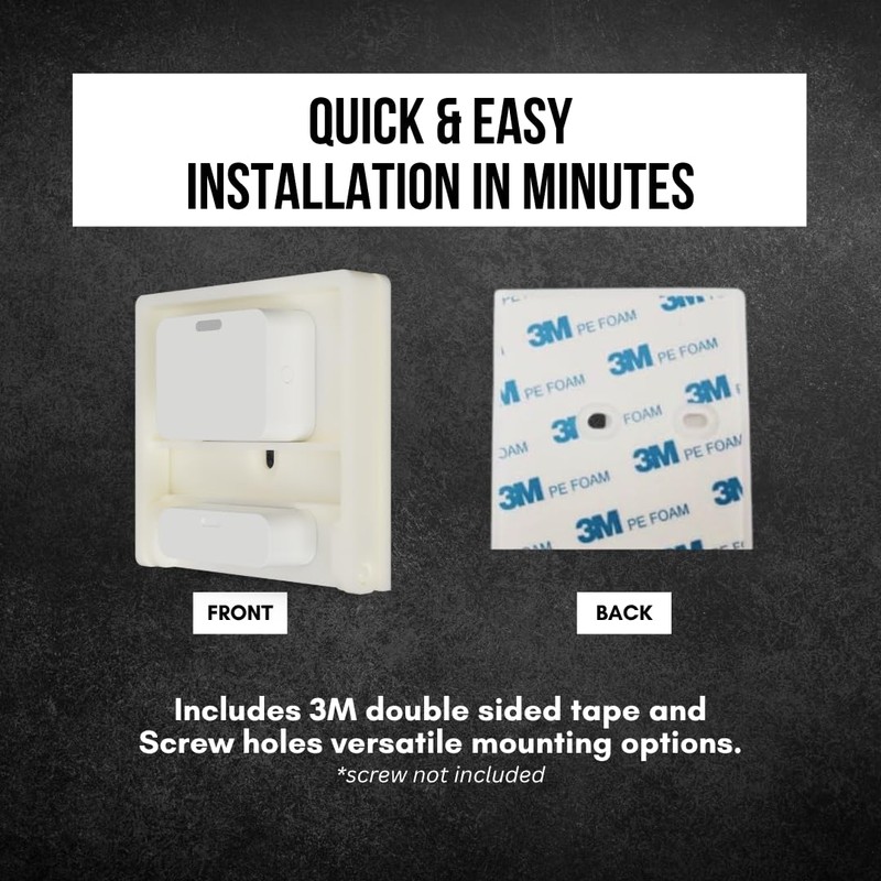 Garage Door Sensor Bracket Compatible with SimpliSafe | Universal All-in-One