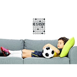 Decals - He is Risen Wall Art Size 10 Inches X 20 Inches 22 Colors Available