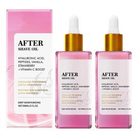 2pcs Aceite Para Después Del Afeitado Con Vainilla Y Fresa