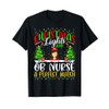 Christmas Light And OB Nurse Xmas OB Nurse Christmas T-Shirt