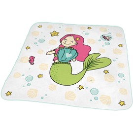 GRUSS & CO Zauberhandtuch Motiv Meerjungfrau | Gästehandtuch, 30 cm x 30 cm, gepresst, 100% Baumwolle | Geschenk, Schultüte, Kindergeburtstag | 48829