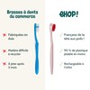 Set – Zahnbürste mit wiederaufladbarem Kopf, hergestellt in Frankreich (gemischte