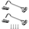 2 Pcs Gate Hook and Eye, Cabin Hook Swivel Latch