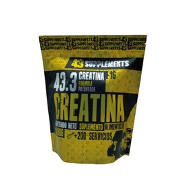 Creatina 1KG 43 Supplements 200 Servicios                                                                                                             