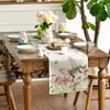 Artoid Mode Flowers Leaves Rabbit Butterflies Easter Table Runner, Seasonal